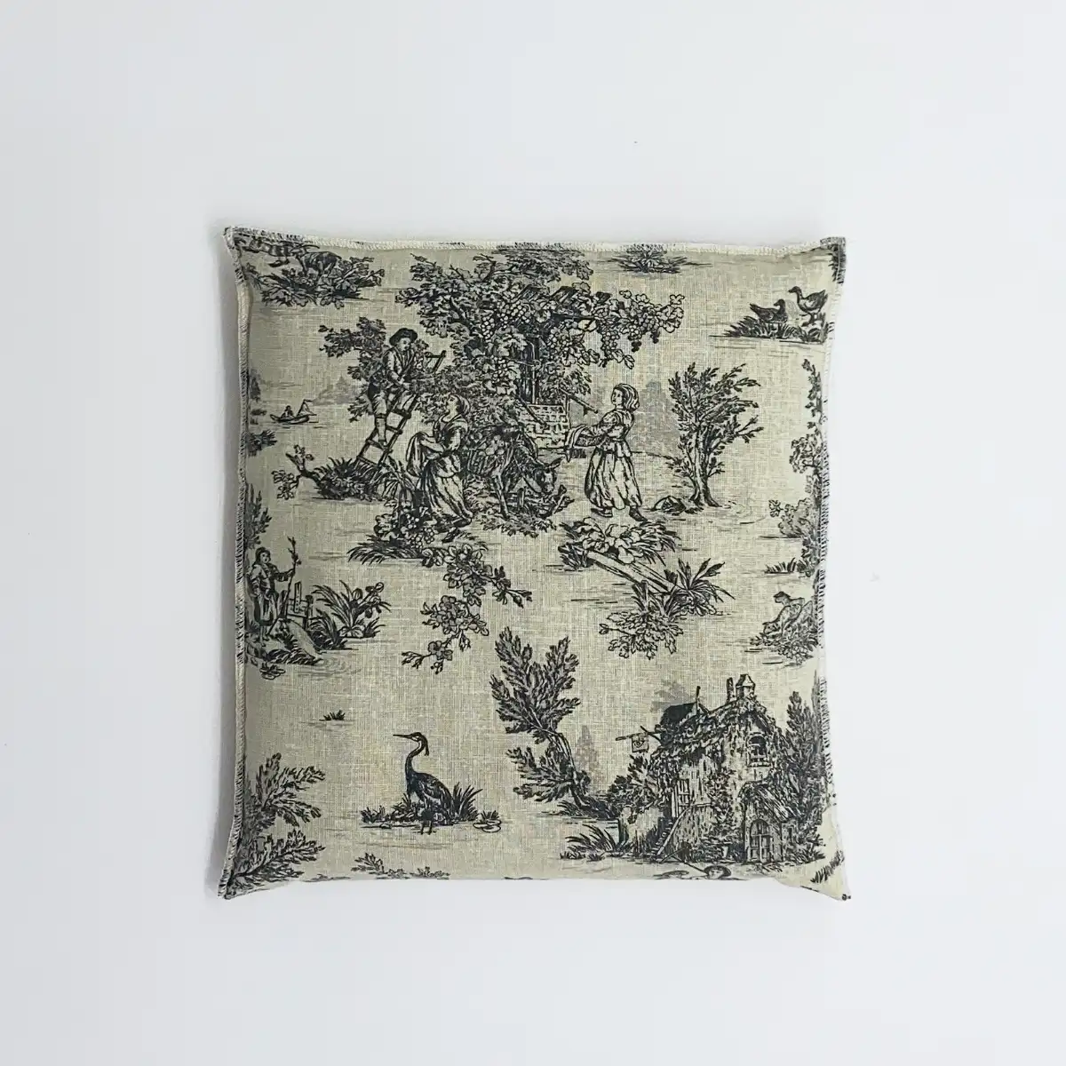 Coussin - Toile de Jouy Noir