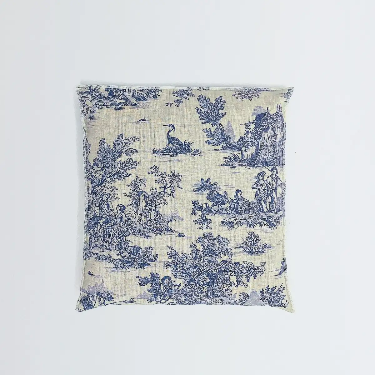 Coussin - Toile de Jouy Bleu